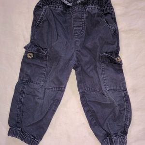 Navy canvas jogger pants